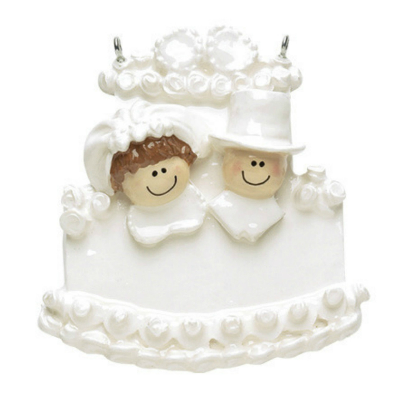 personalized wedding cake christmas ornament