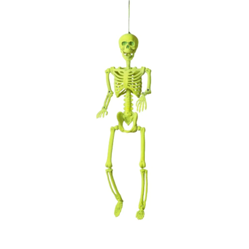 Neon Green Flocked Skeleton