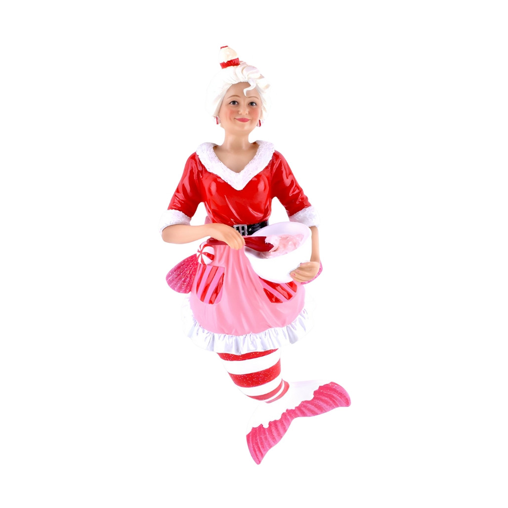December Diamonds Santa's Head Baker Mermaid Ornament