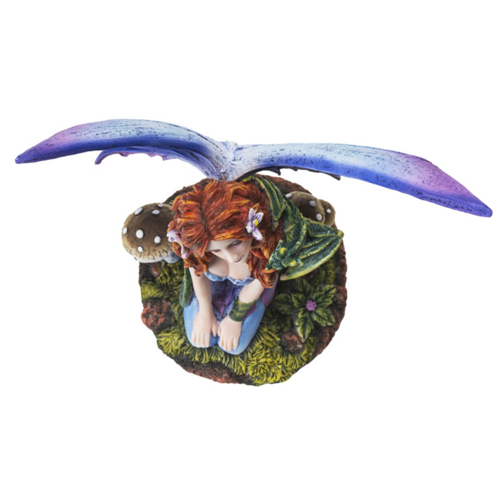 Dream Fairy With Green Dragon Figurine