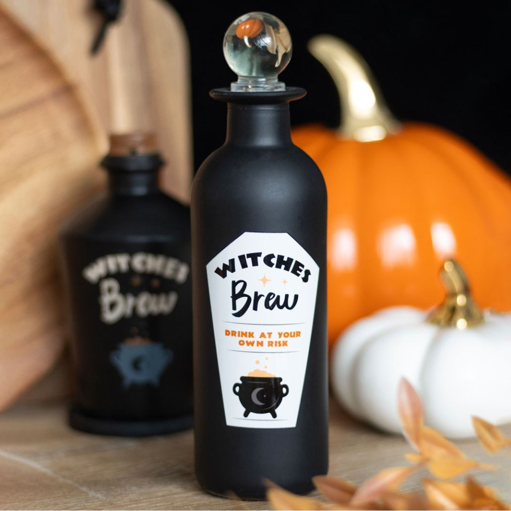 Witches Brew Glass Potion Bottle with Stopper