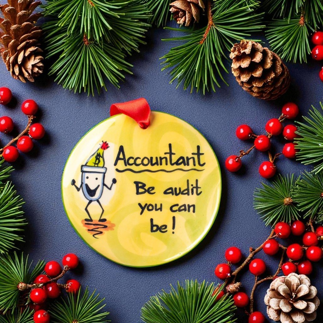 Nola Watkins Accountant Hand Painted Ornament