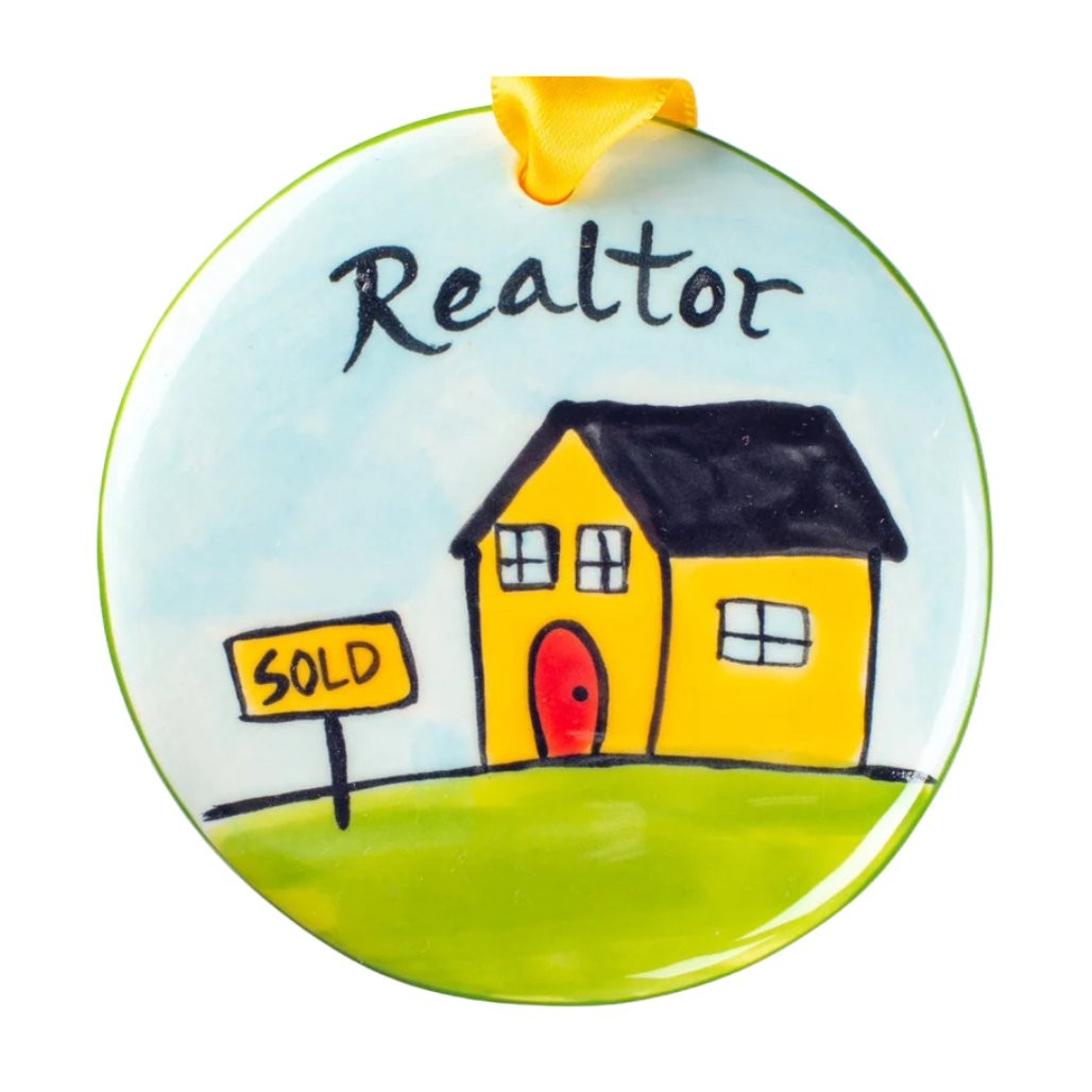 Nola Watkins Realtor Hand Painted Ornament