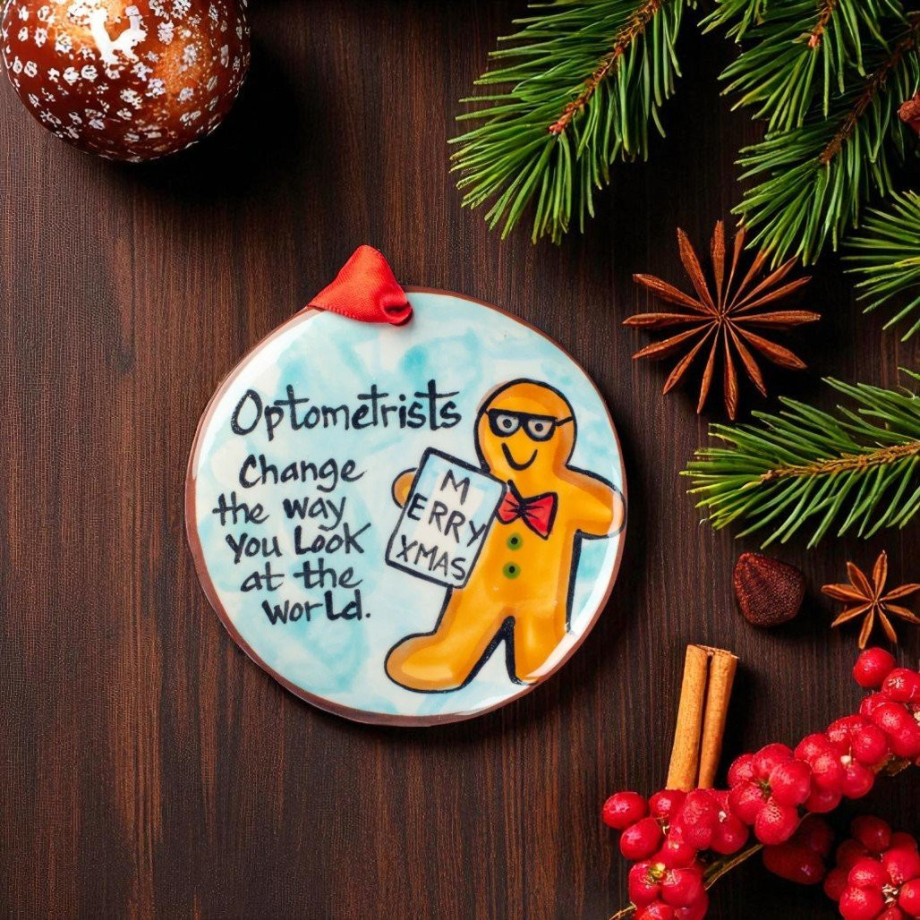 Nola Watkins Optometrist Hand Painted Ornament