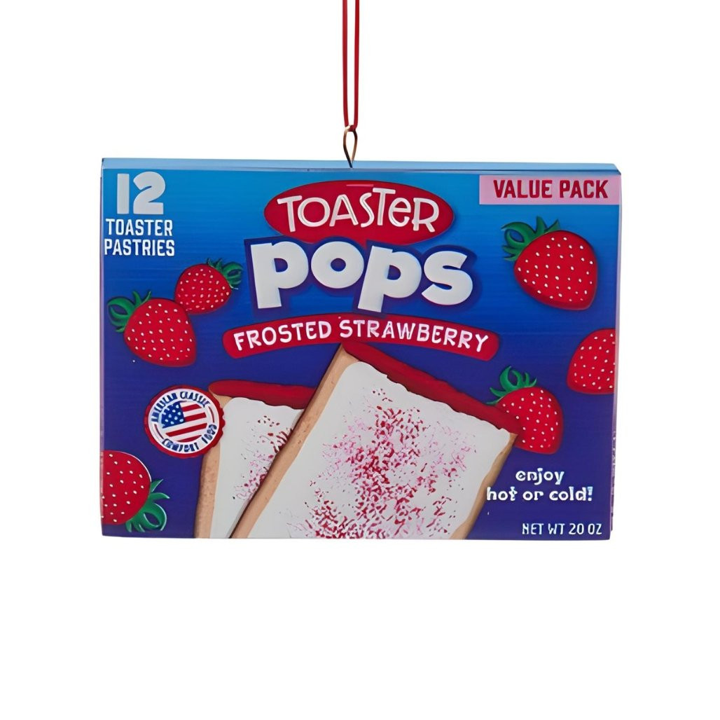 Frosted Strawberry Toaster Pops Ornament