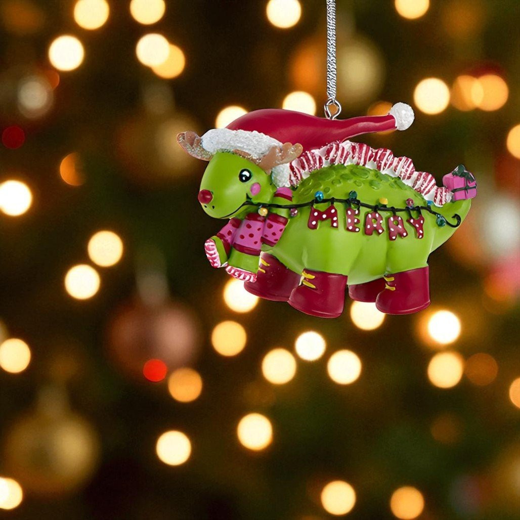 Green Colorful Dinosaur Ornament