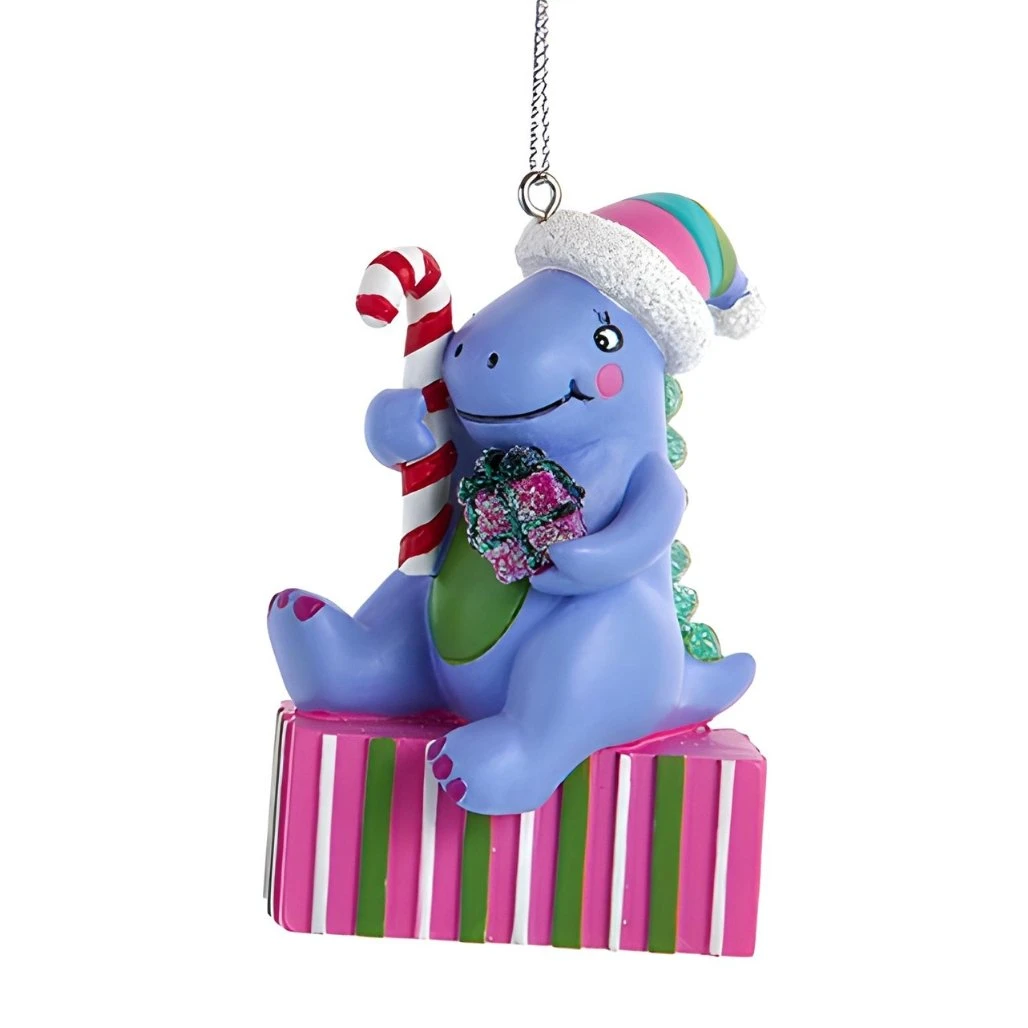 Blue Colorful Dinosaur Ornament