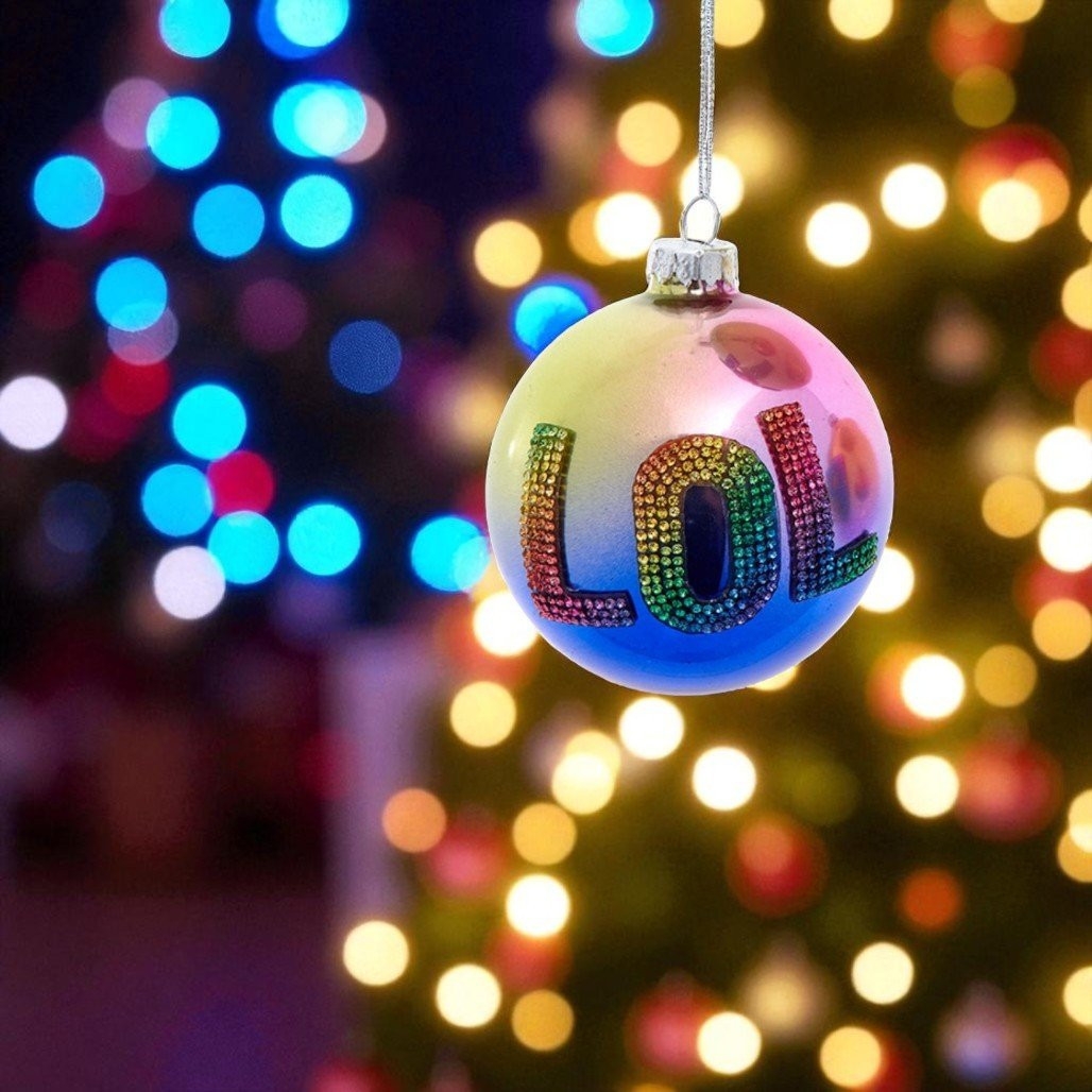 Glass LOL Rhinestone Ornament
