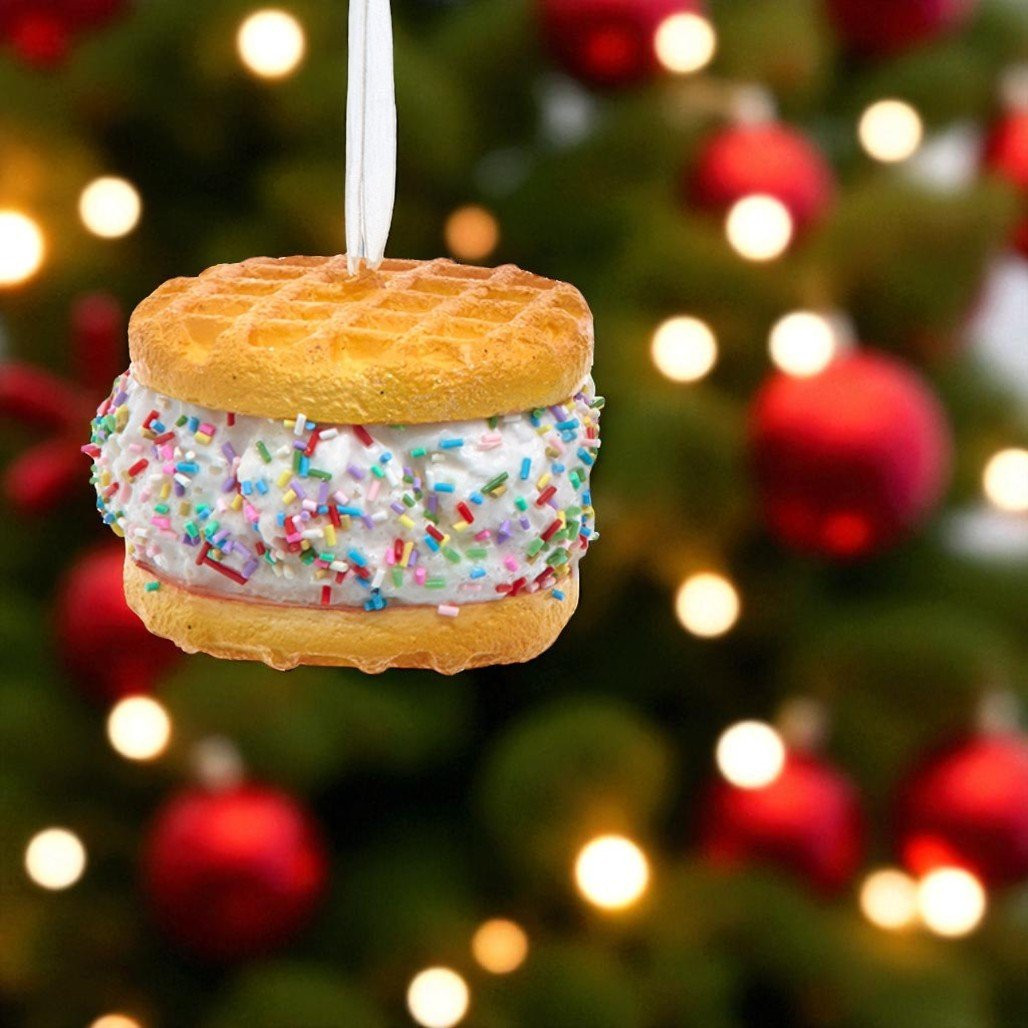 Vanilla Waffle Ice Cream Sandwich Ornament