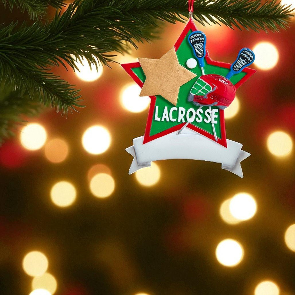 Personalized Lacrosse Ornament