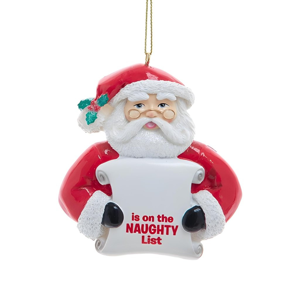 Personalized Santa with Naughty List Ornament