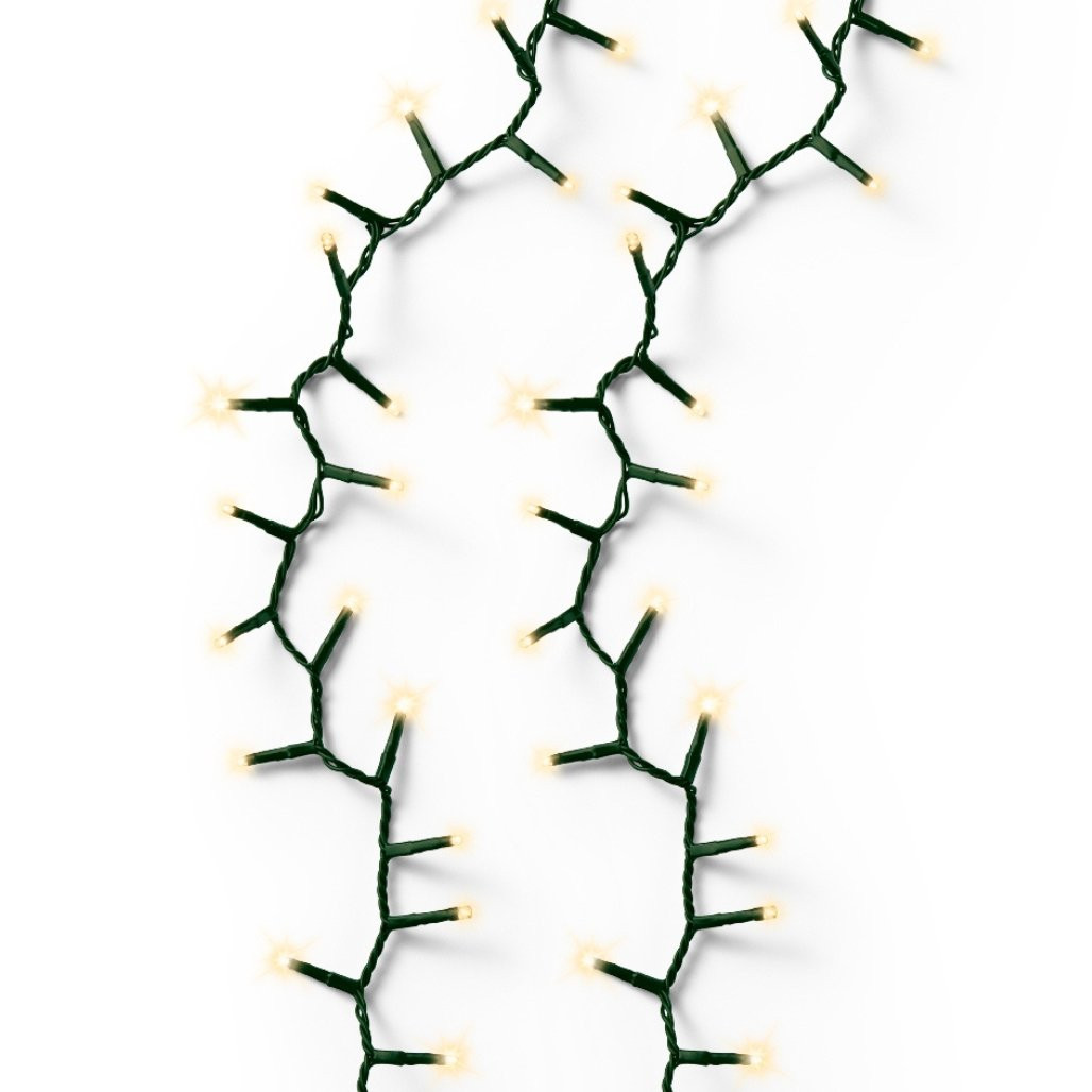Lumineo 1000 Soft Gold LED Compact Lights, Green Wire
