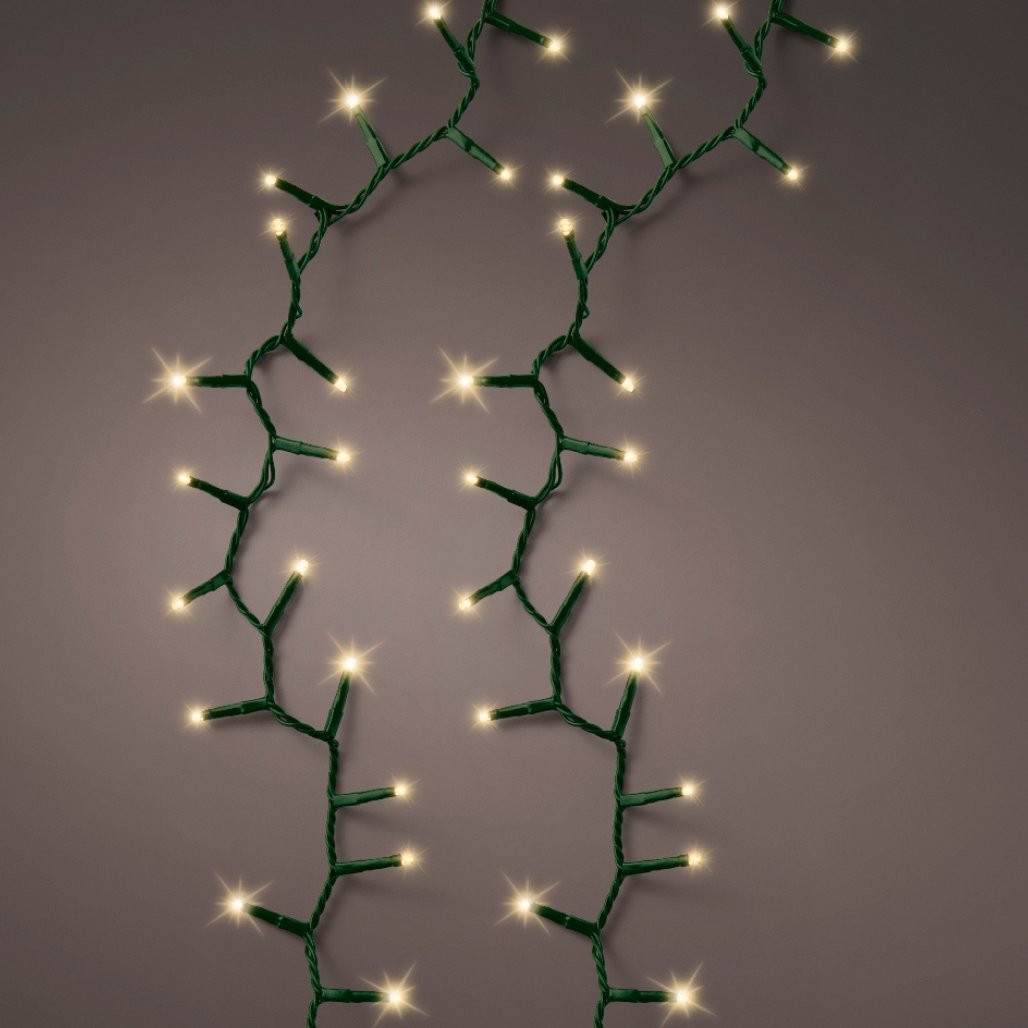 Lumineo 1000 Soft Gold LED Compact Lights, Green Wire