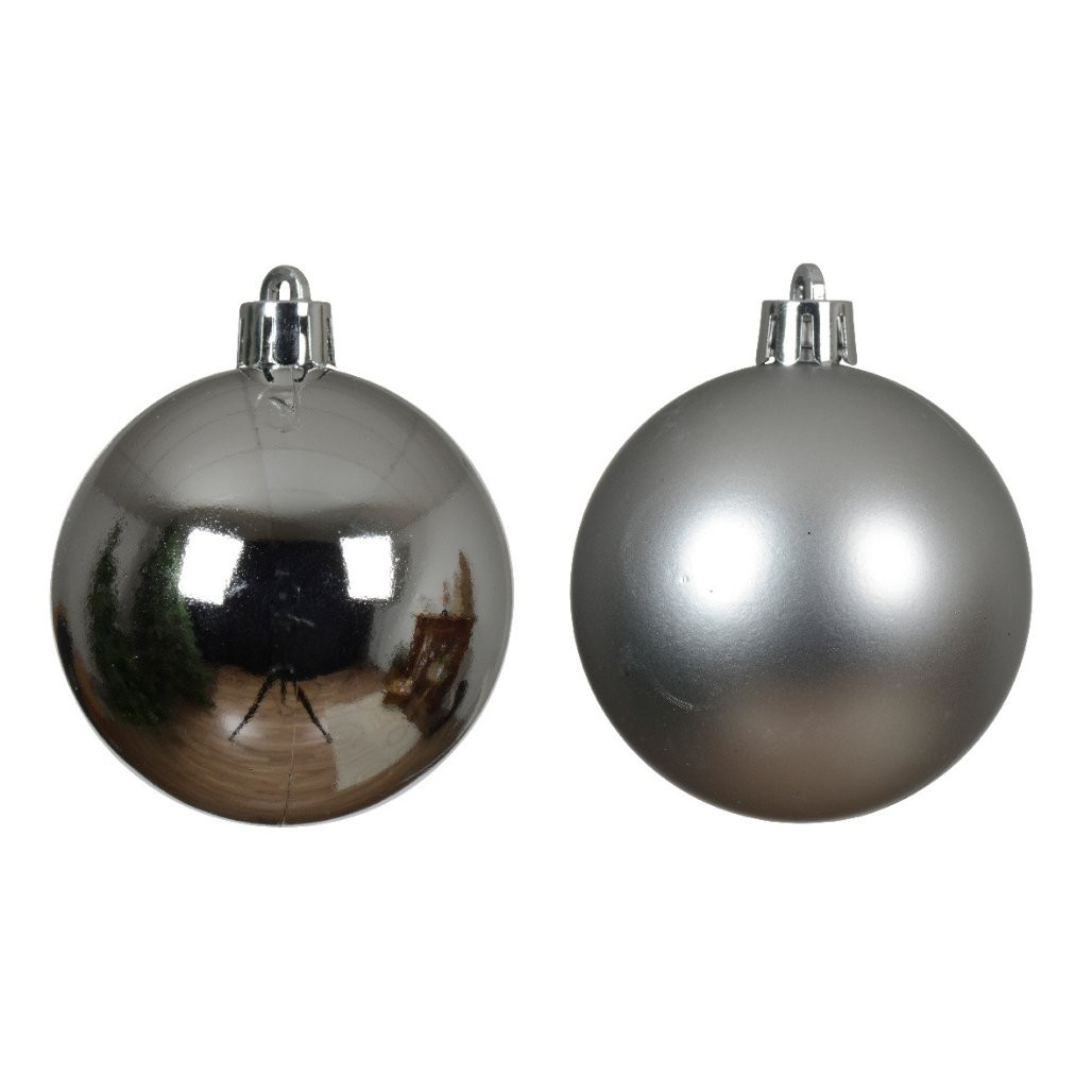 Silver 30 Piece Shatterproof Ornament Set