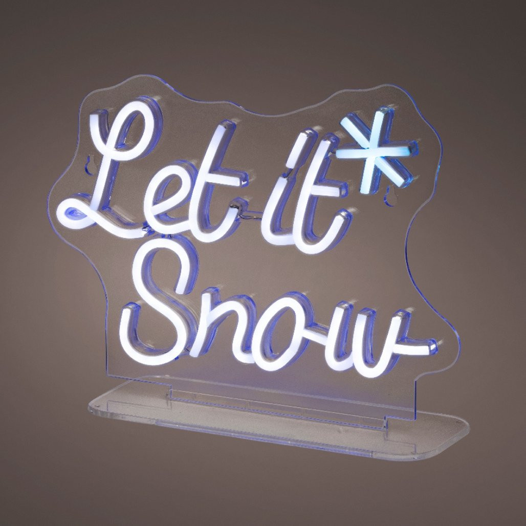 Lumineo LED Let It Snow Neon Light Sign