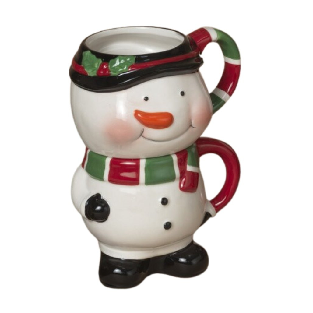 Stacked Snowman Dolomite Mug Set