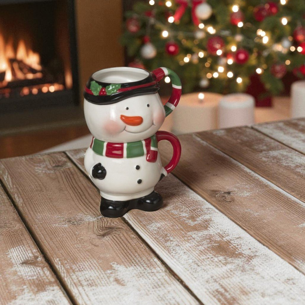 Stacked Snowman Dolomite Mug Set
