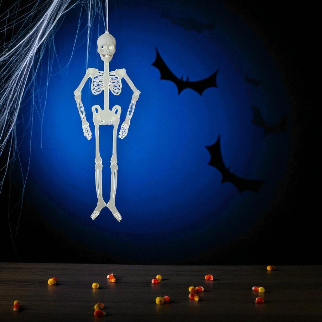 Glow-in-the-Dark Hanging Skeleton