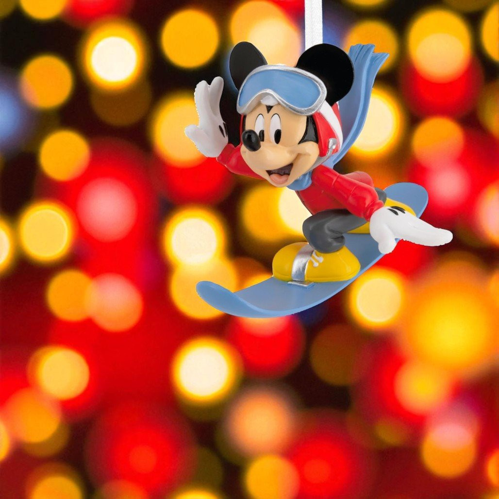 Hallmark Disney Mickey Mouse Snowboarding Ornament