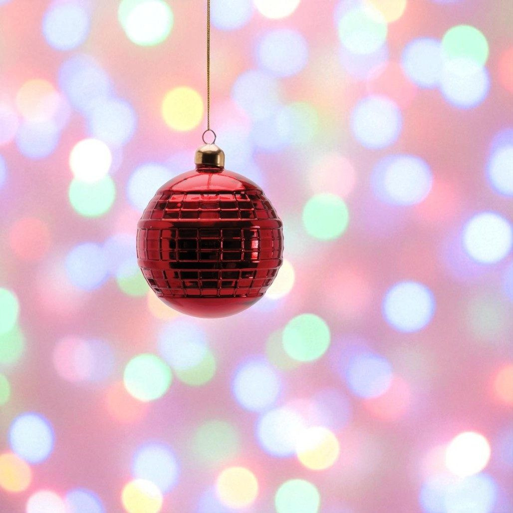 Small Red Glass Ball Ornament