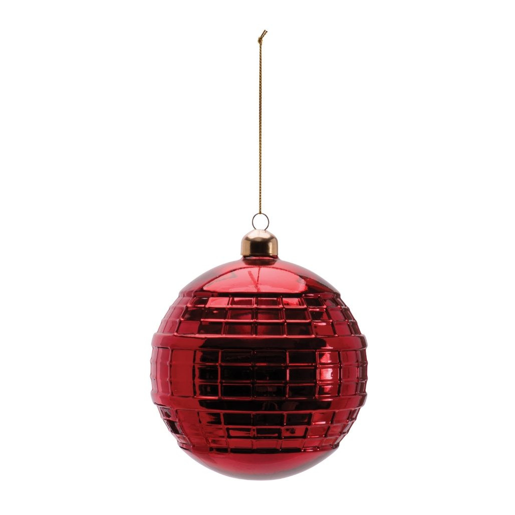 Large Red Glass Ball Ornament