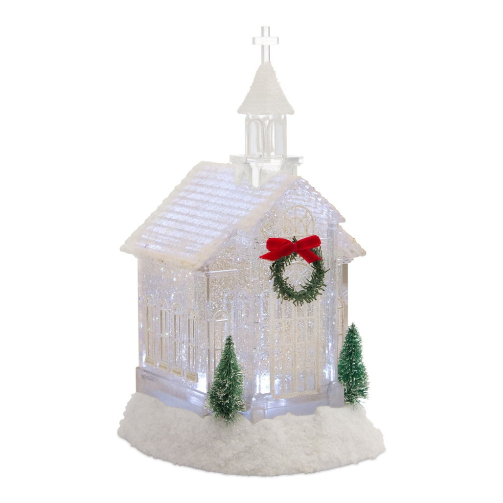 LED Church Snow Globe
