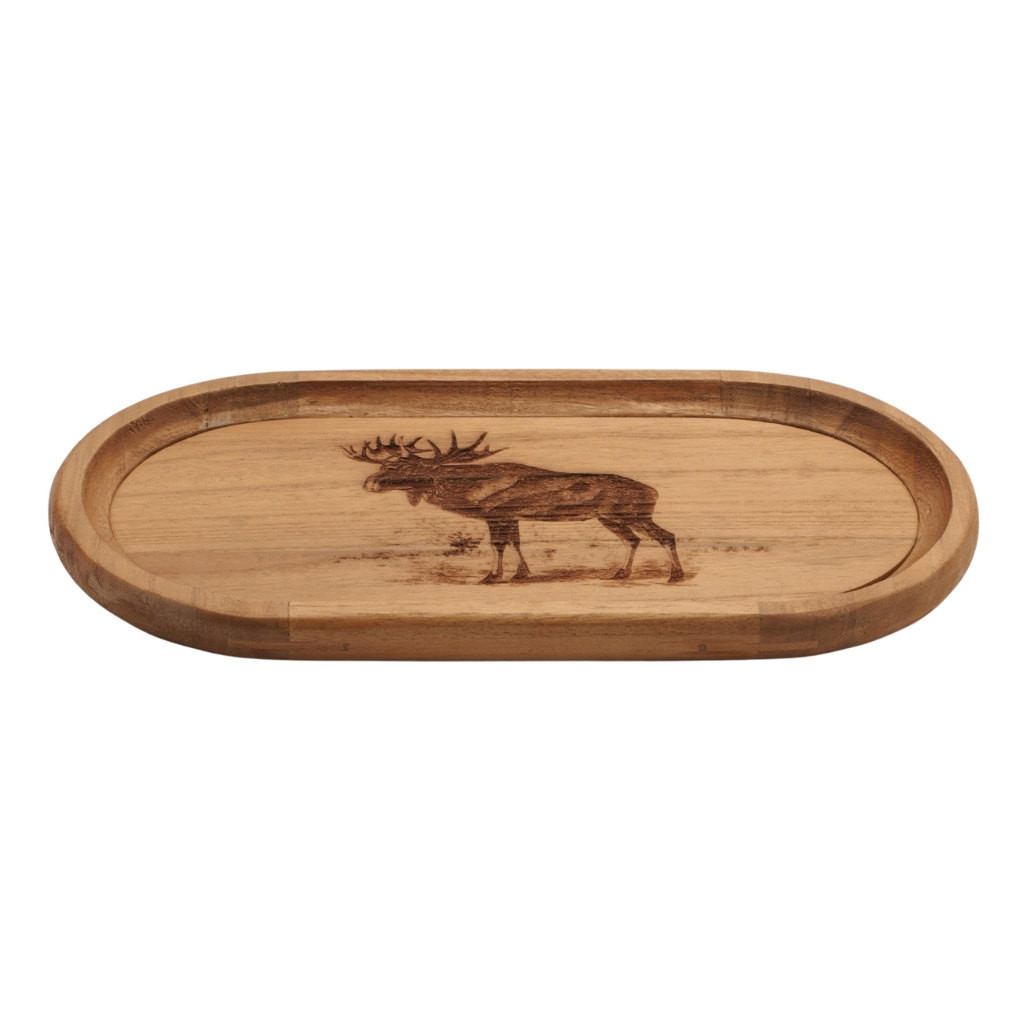 Medium Rustic Moose Trinket Tray