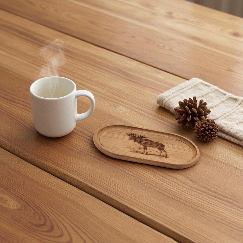 Large Rustic Moose Trinket Tray