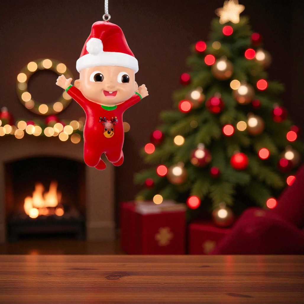 Cocomelon JJ With Santa Hat Ornament