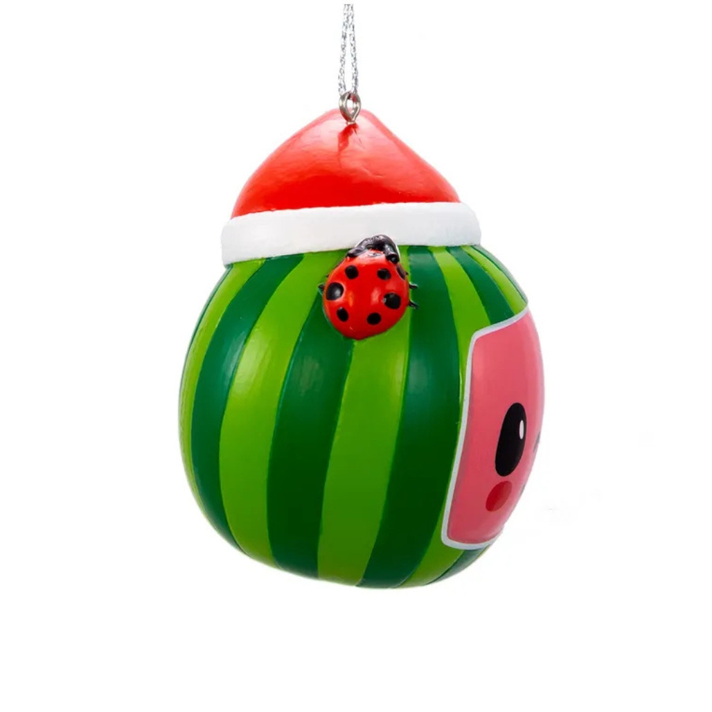 Cocomelon Watermelon With Santa Hat Ornament