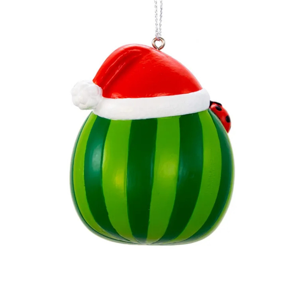 Cocomelon Watermelon With Santa Hat Ornament