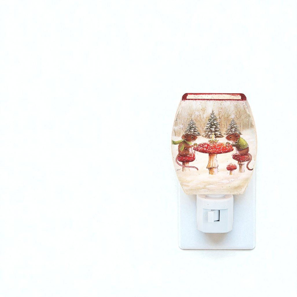 Stony Creek Frosted Merry Mice Glass Night Light