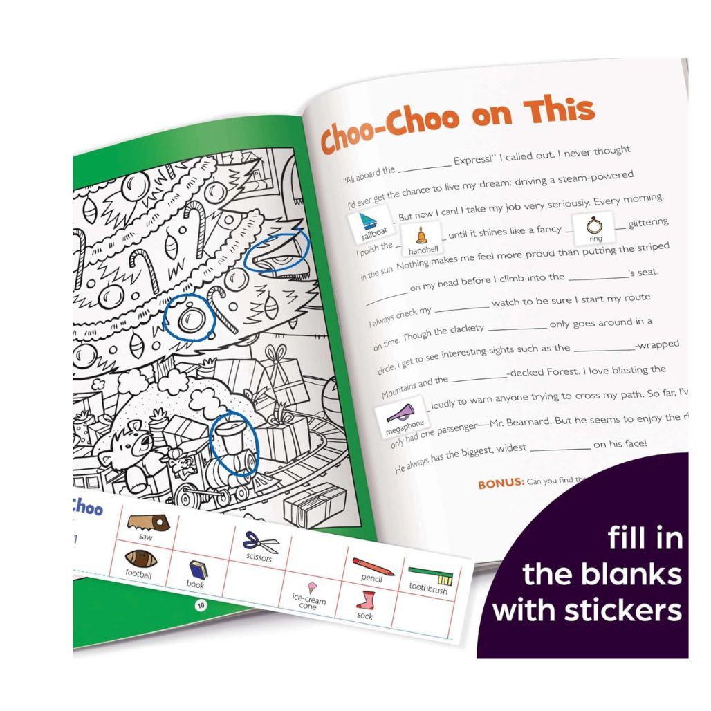 Christmas Tales | Highlights Puzzle & Sticker Activity Book | 8 x 10.5 Inch