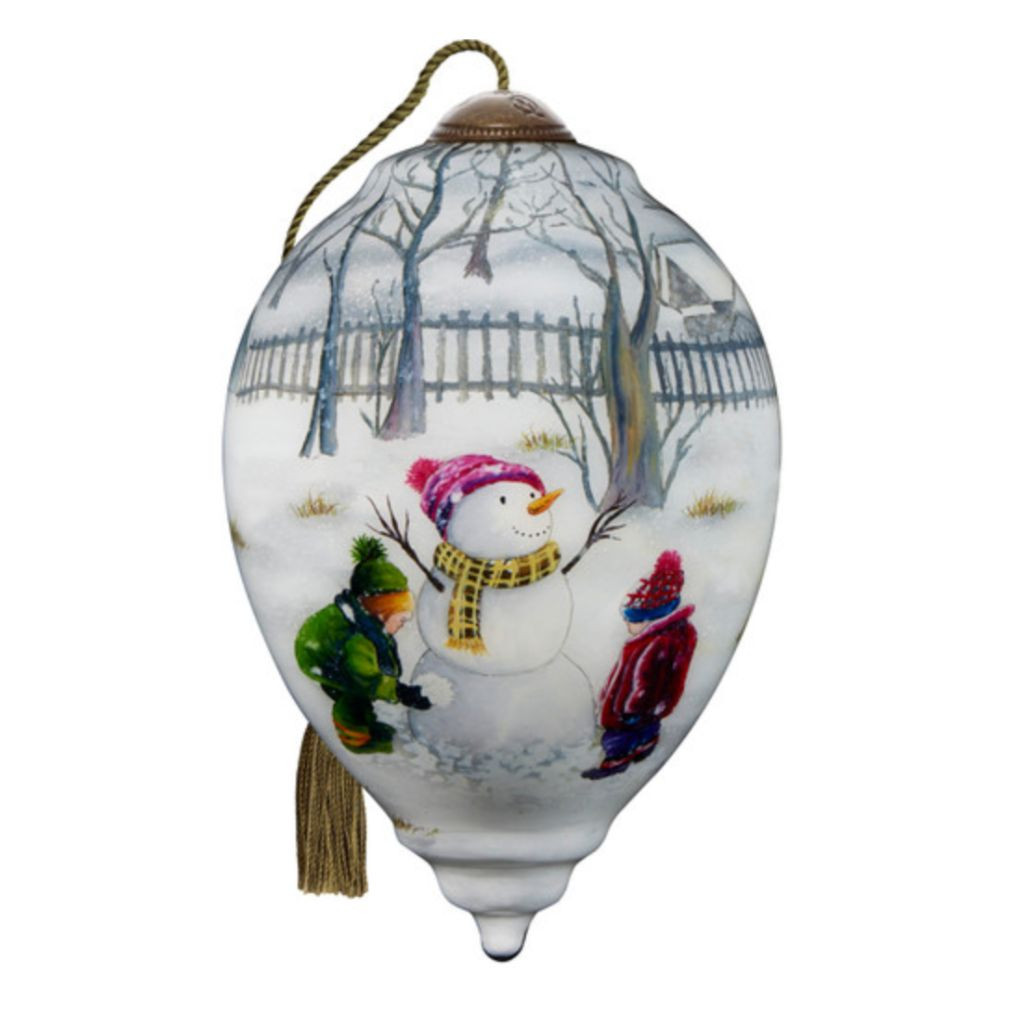 Ne’Qwa Art Snowman by Gate & House Glass Ornament – 5.5 Inch