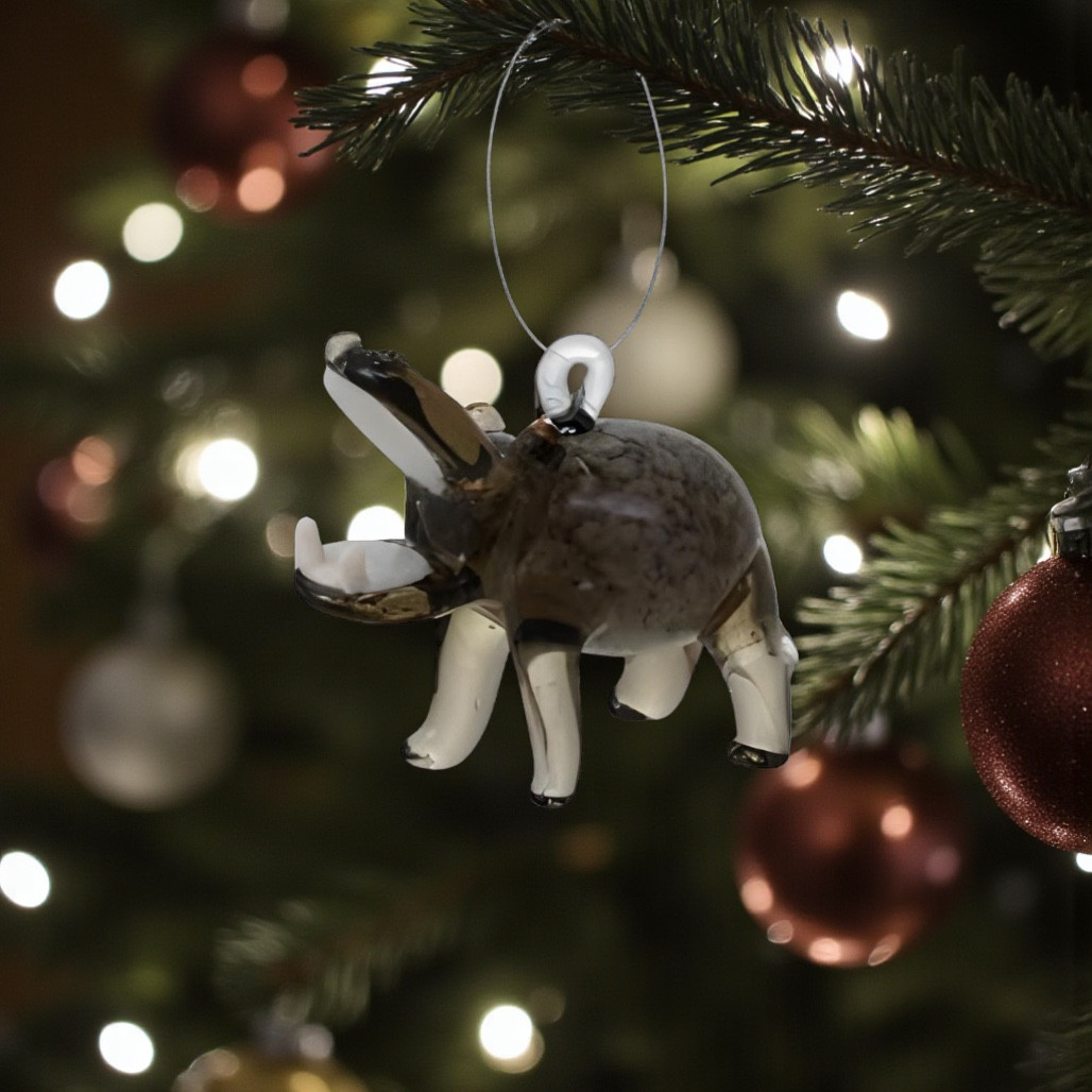 Glass Hippo Ornament | 2.5 Inch Safari Animal