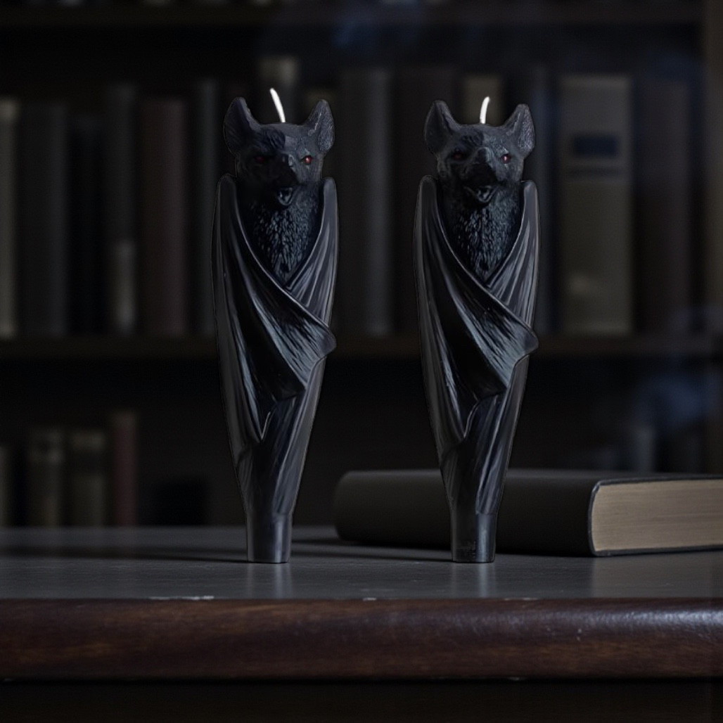 Bat Shaped Taper Candle – Unscented – Set of 2 |  8 Inch