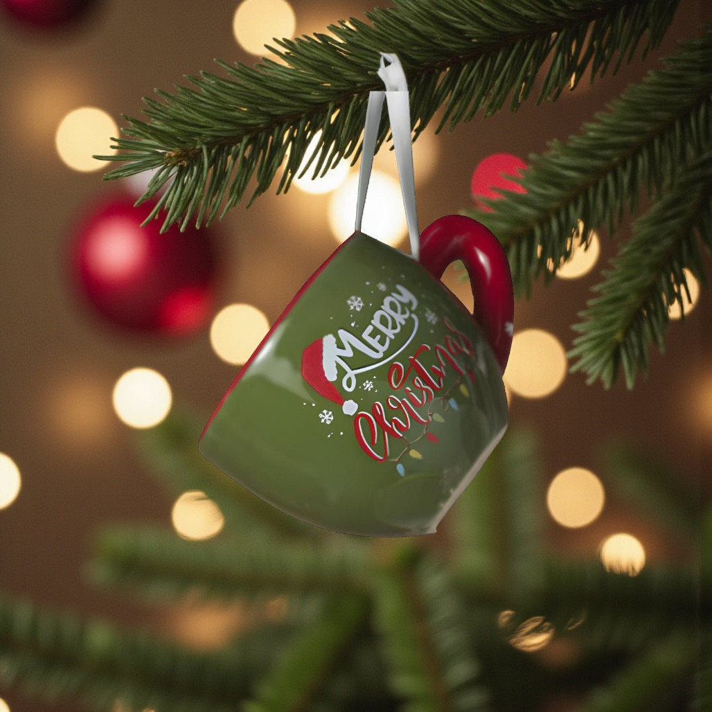 Holiday Green Teacup Ornament | 3 Inch