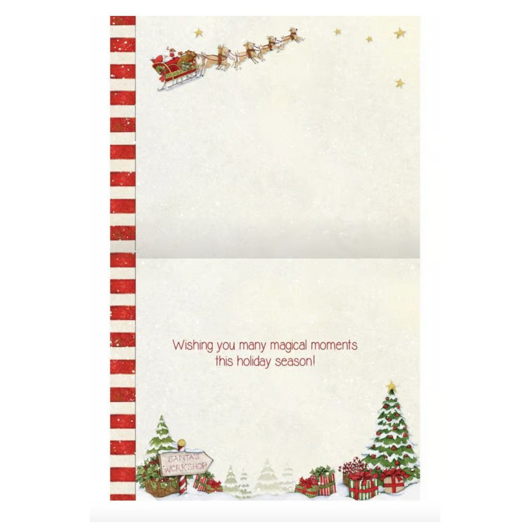 Santa’s Workshop Boxed Christmas Cards | 18-Pack with Envelopes