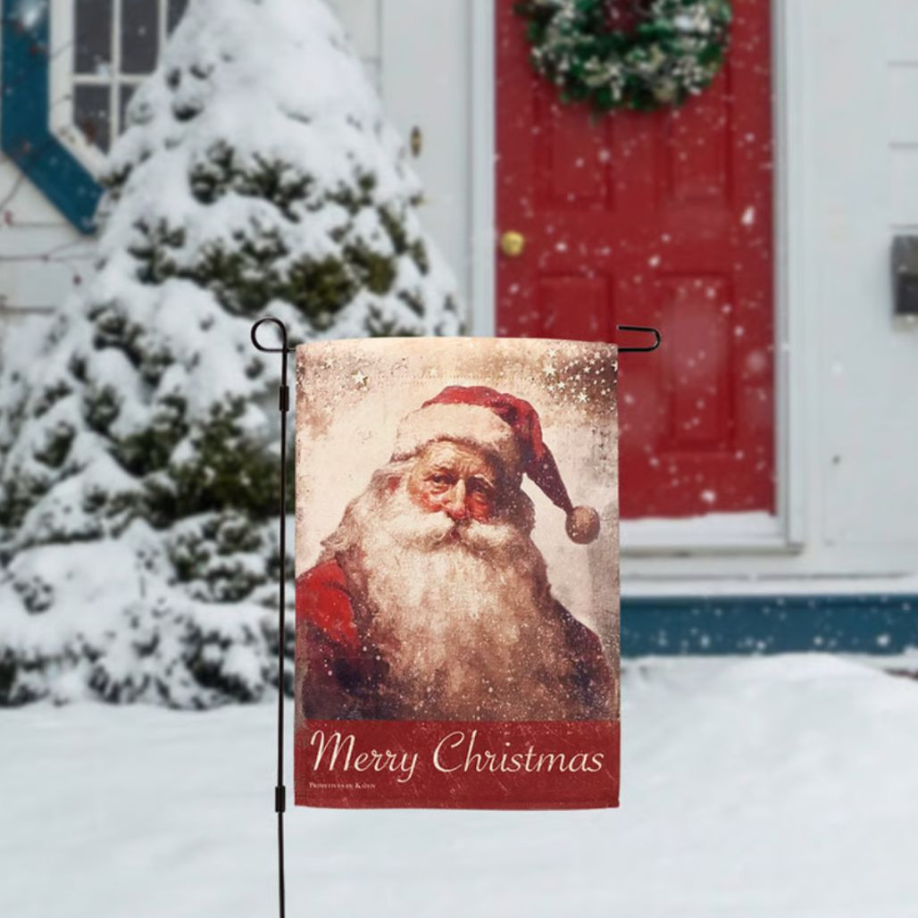 Santa’s Portrait Garden Flag | Double-Sided 12 x 18 Inch