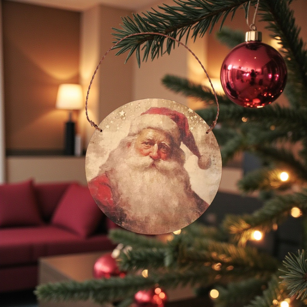 Santa’s Portrait Ornament | 4 Inch Round