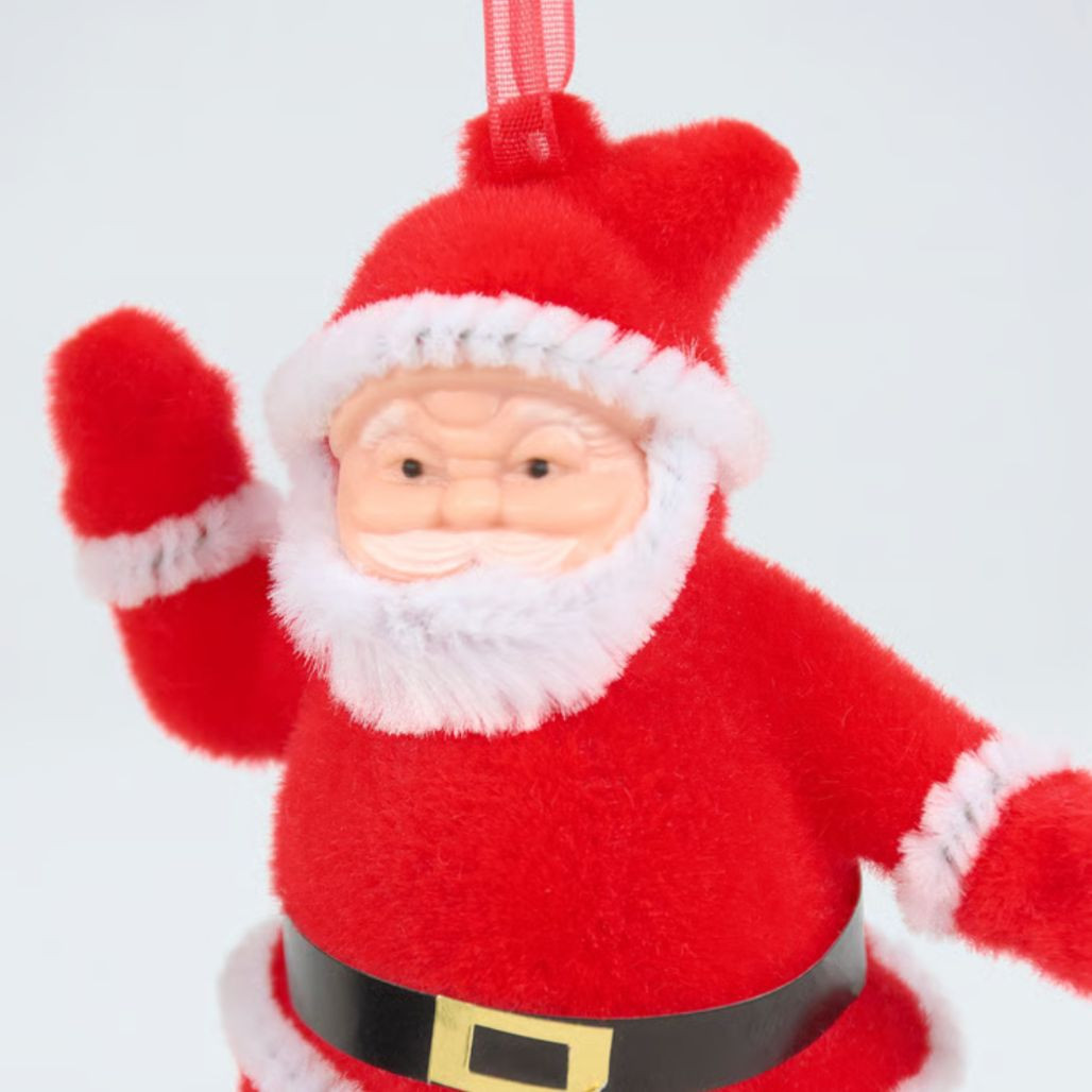 Mini Retro Santa Ornaments – Set of 6 | 3 x 4 Inch