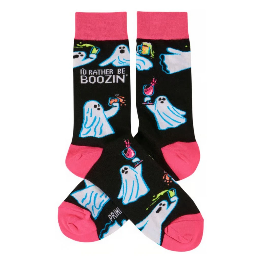 I'd Rather Be Boozin' Halloween Socks | One Size Fits Most