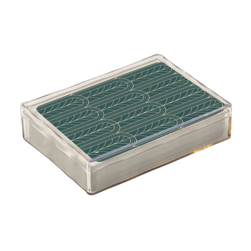 Cocktails Playing Cards | 54 Card Art Deco Recipe Deck in Acrylic Case
