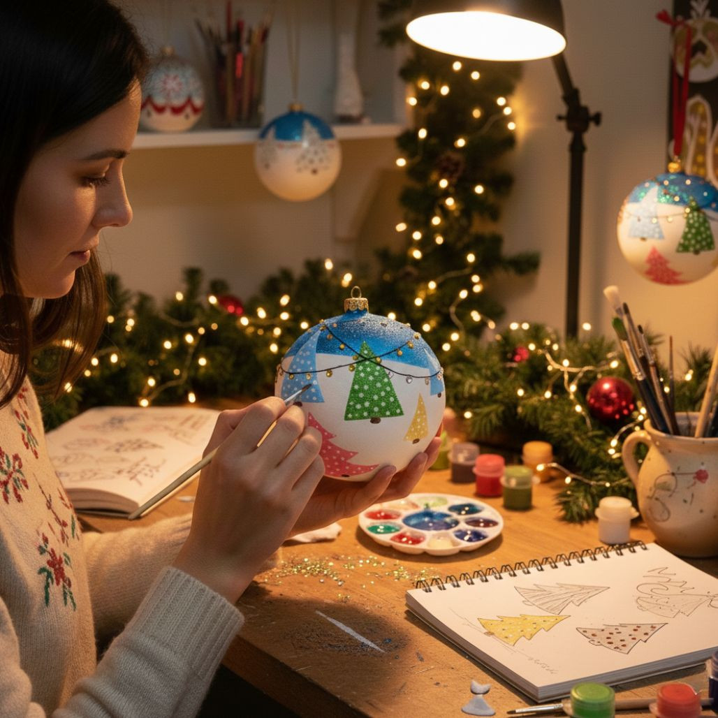 Thomas Glenn Festive Trees Glass Ornament | Handcrafted in Poland