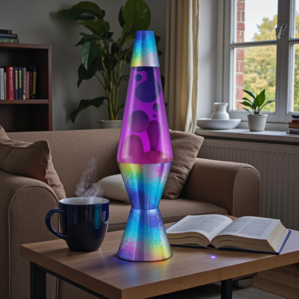 Lava Lamp | Purple Wax & Chameleon Base | 14.5 Inches