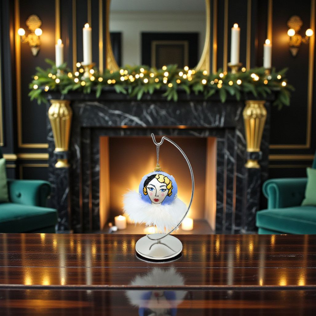 Thomas Glenn "Hiver" Ball Christmas Ornament | Handcrafted Glass, 4"