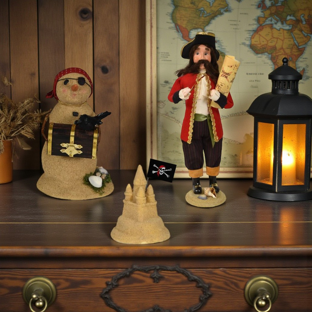 Byers’ Choice Jolly Roger Pirate Sandcastle | Nautical Accent