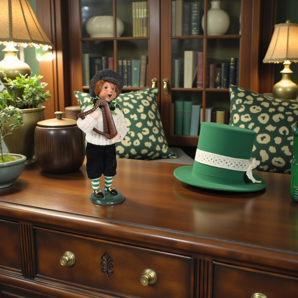 Byers’ Choice Irish Boy with Harp | St. Patrick’s Day Caroler