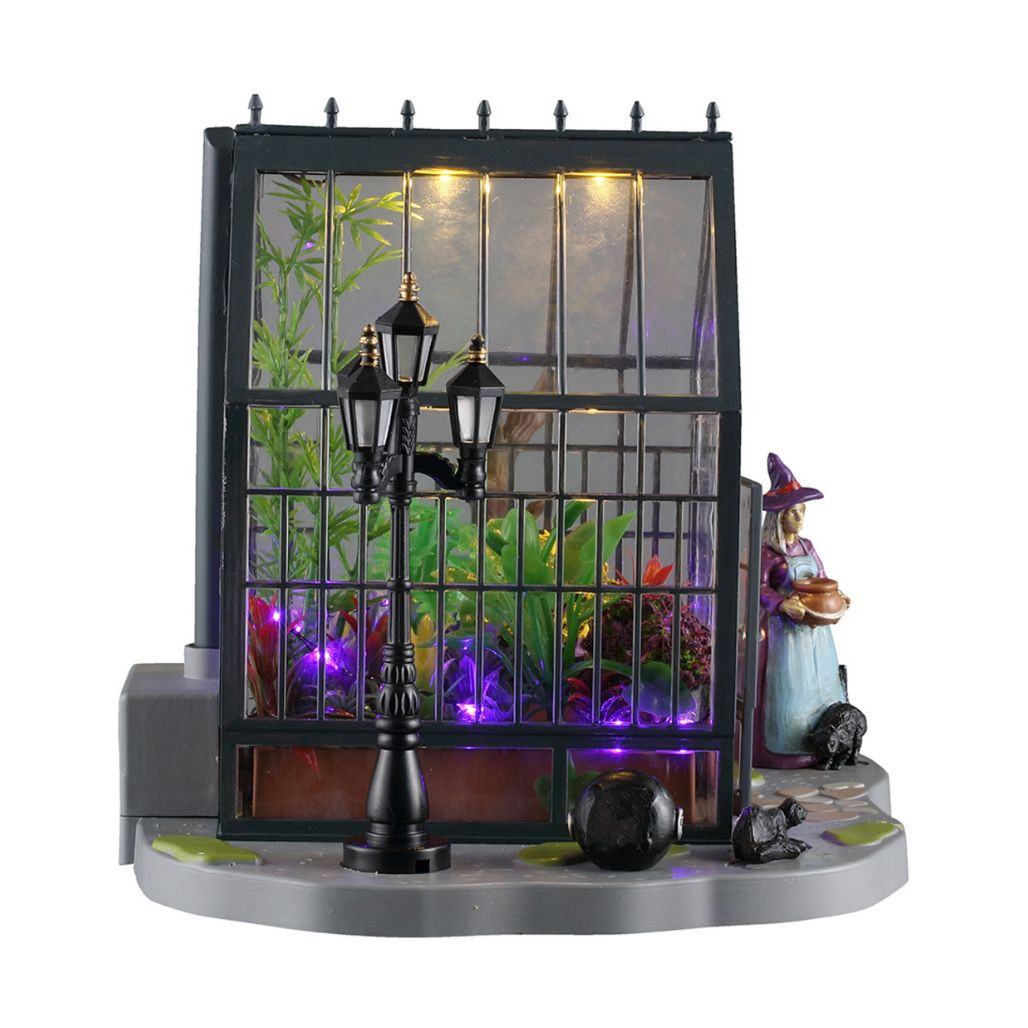 Lemax Spooky Town Agatha’s Greenhouse | Lighted Table Accent