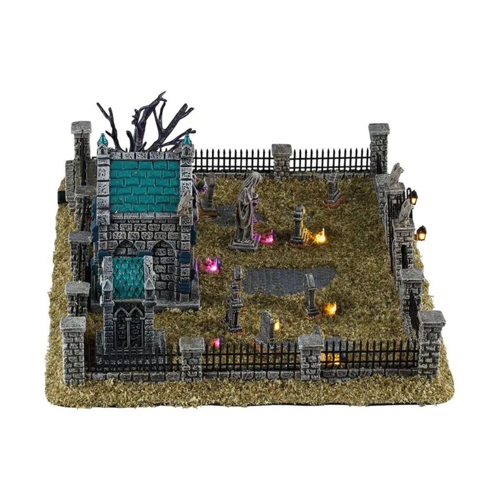 Lemax Spooky Town Misty Crypt Graveyard | Lighted Table Accent